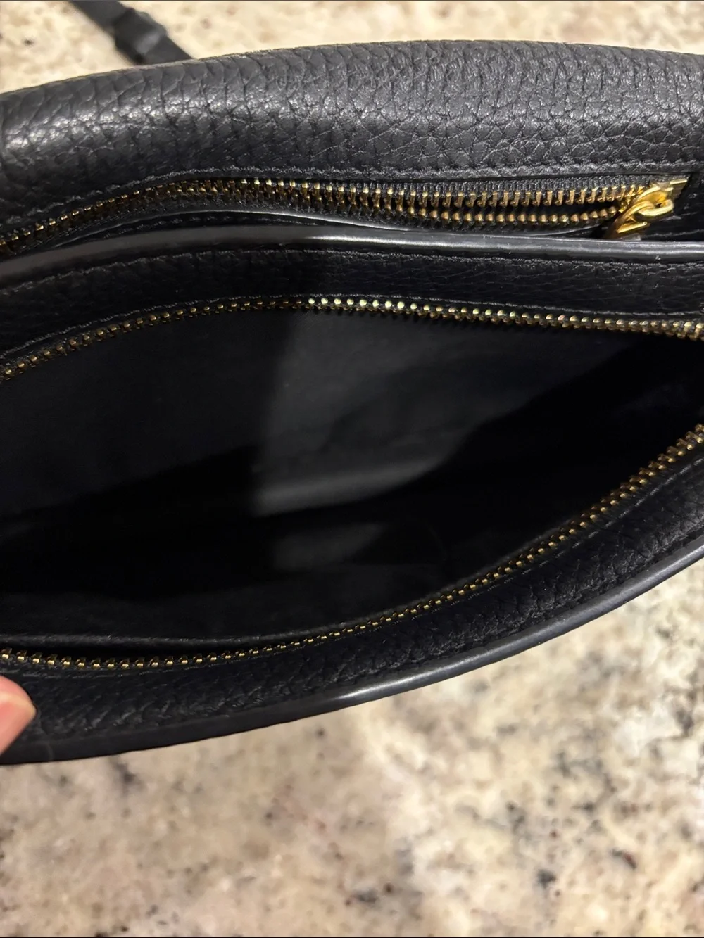 Tory Burch Georgia Black Leather Crossbody